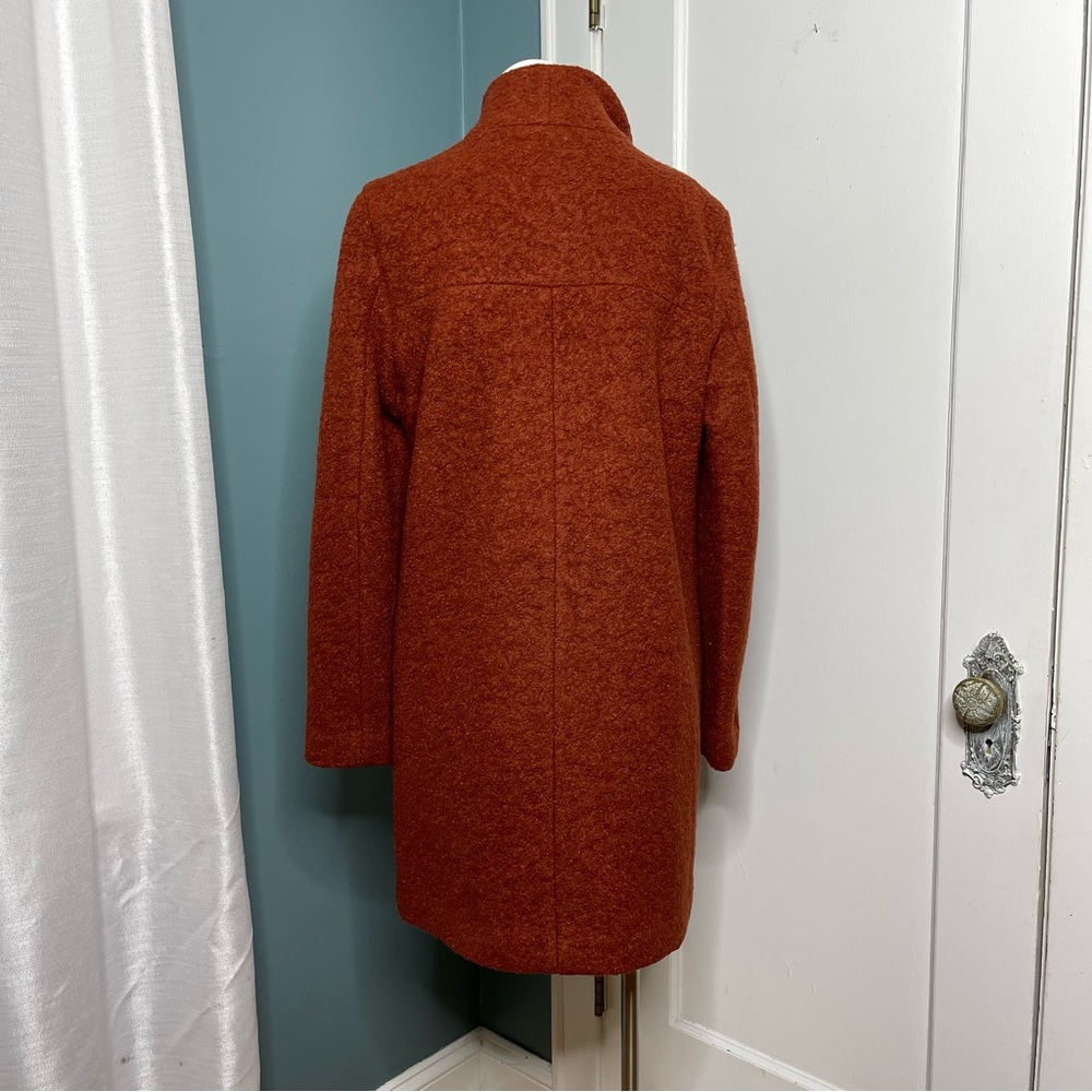 Kenneth Cole Womens Coat Size Medium Wool Blend Burnt Orange - Picture 5 of 7